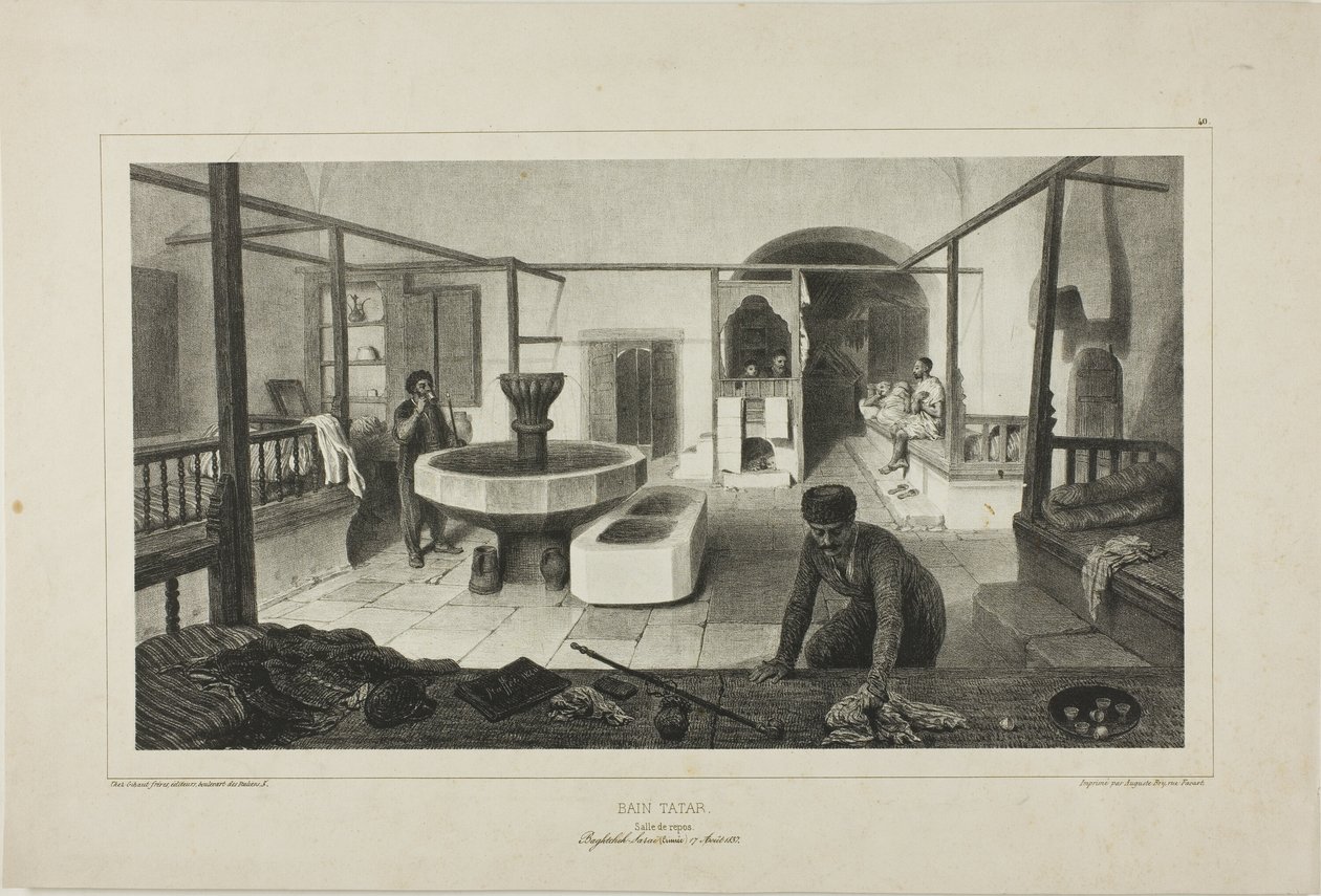 Tartarisches Bad, Ruheraum von Denis Auguste Marie Raffet