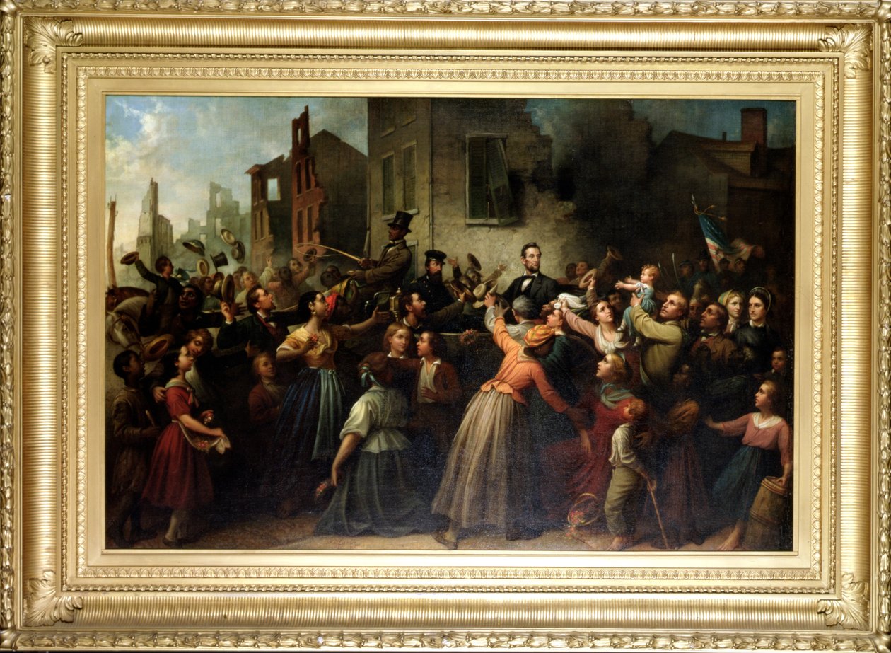 Lincolns Fahrt durch Richmond, 1866 von Dennis Malone Carter