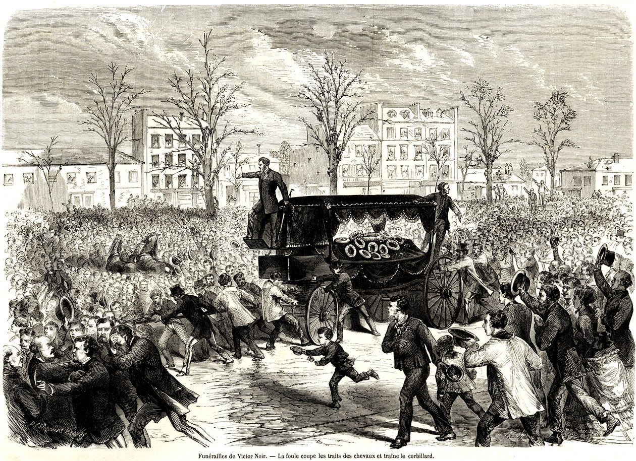 Begräbnis von Victor Noir von Desroches Valnay