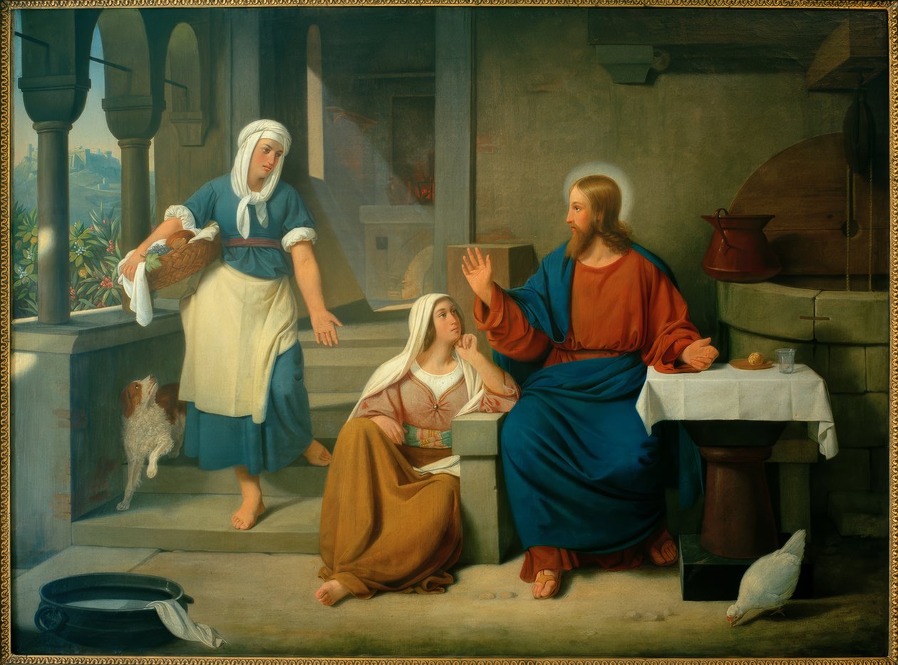 Christus bei Martha und Maria von Detlev Konrad Blunck