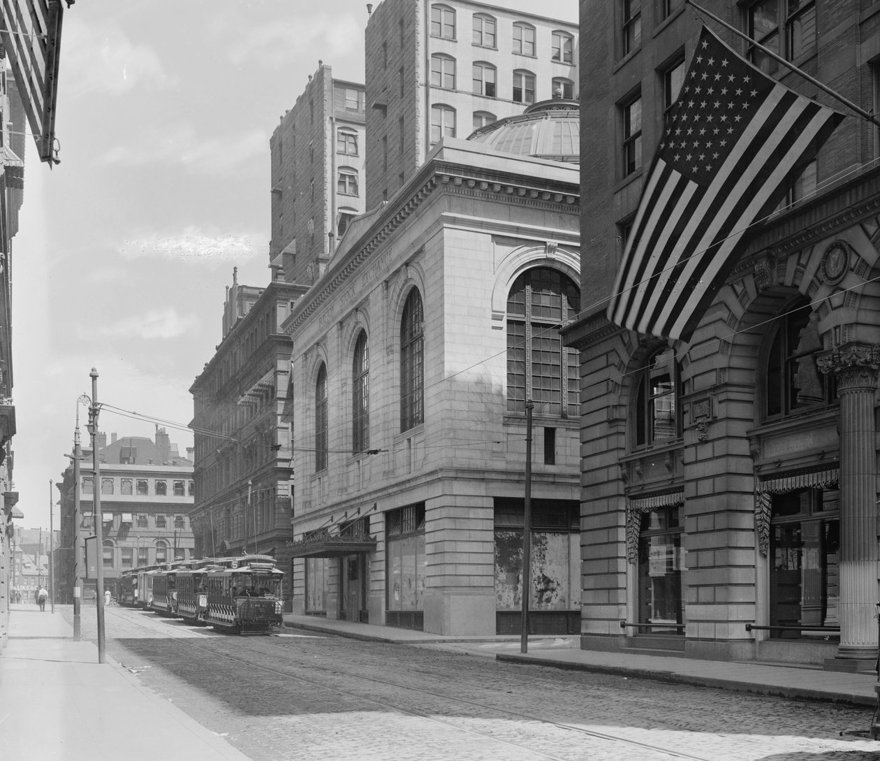 Die Börse, Congress Street, Boston, Massachusetts von Detroit Publishing Co.