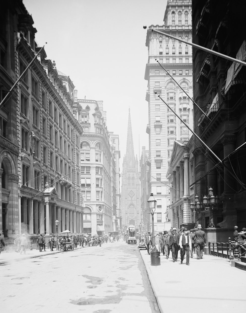 Wall St. und Trinity Church, New York, N.Y., 1903 von Detroit Publishing Co.
