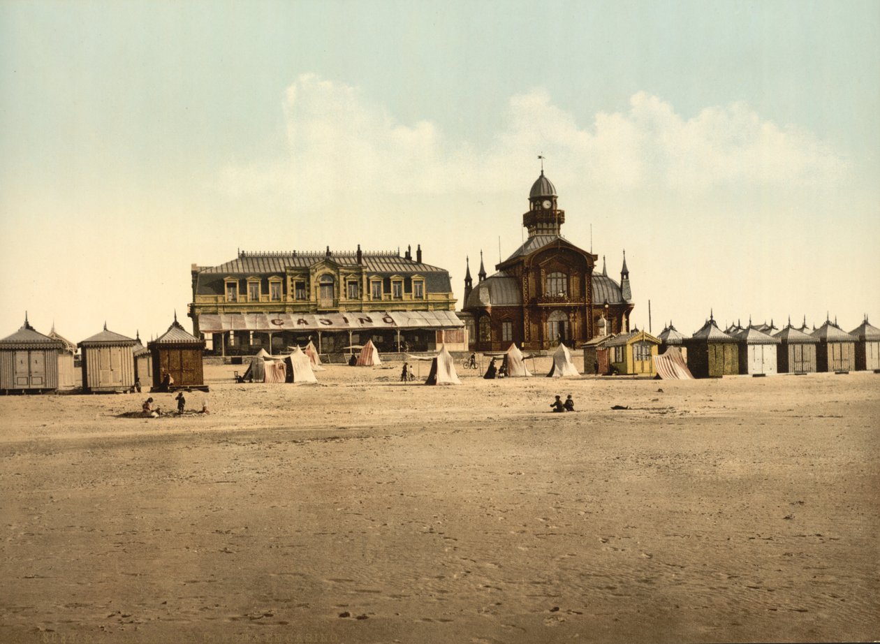 Strand und Kasino, Calais, Frankreich, ca. 1900 von Detroit Publishing Co.