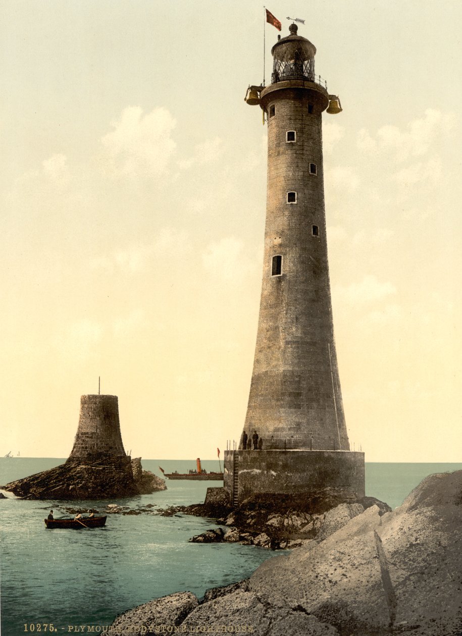 Eddystone-Leuchtturm, Plymouth, England, ca. 1900 von Detroit Publishing Co.