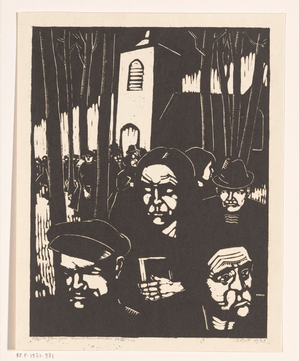 Kirchgänger von Dick Ket (signed by artist)