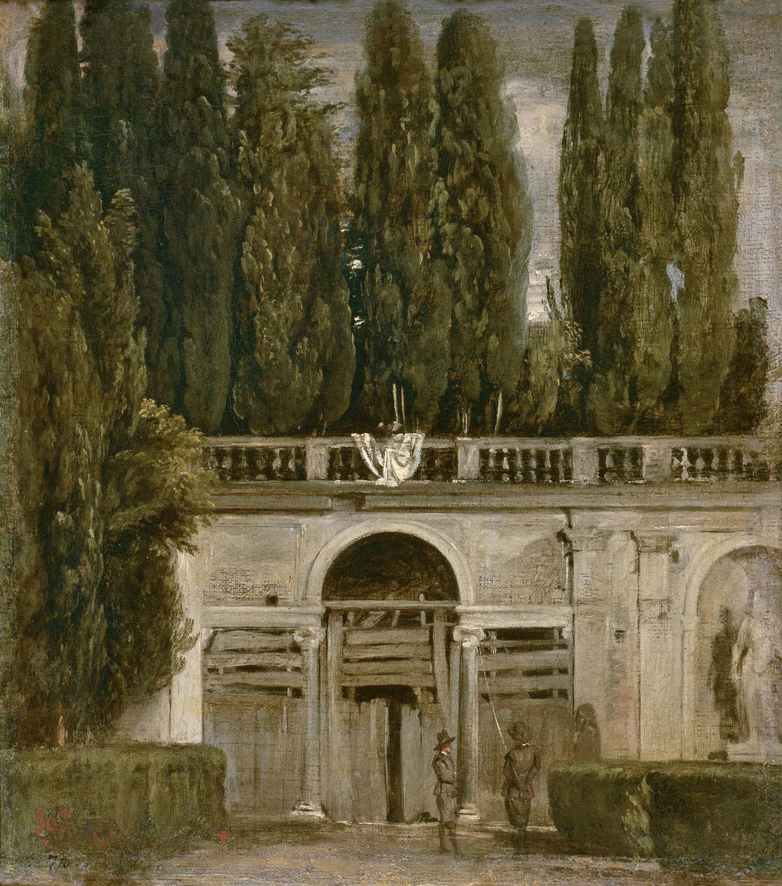 Ansicht der Gärten der Villa Medici in Rom, ca. 1630 von Diego Velázquez