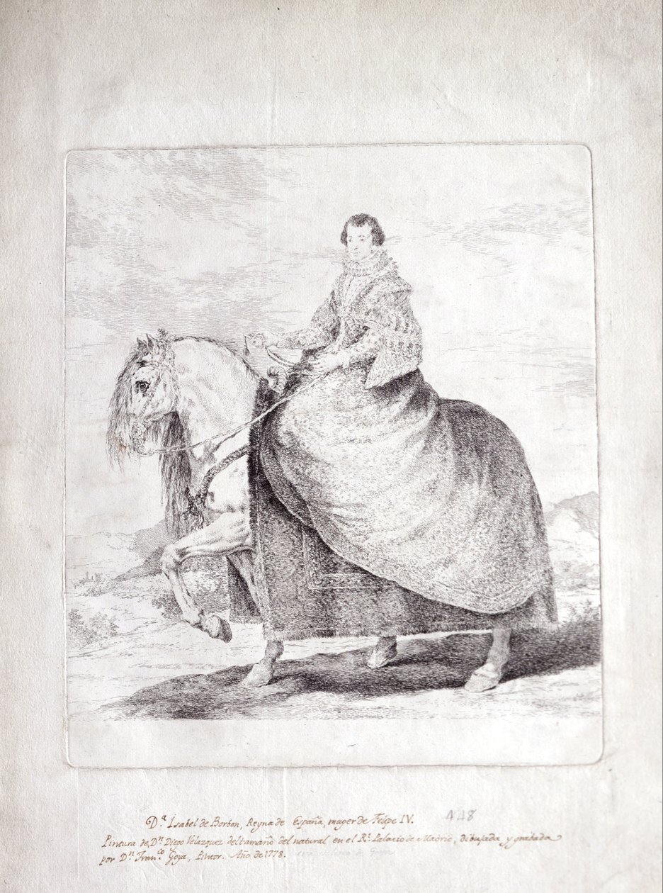 Isabel de Borbón, Königin von Spanien, zu Pferd von Diego Velázquez