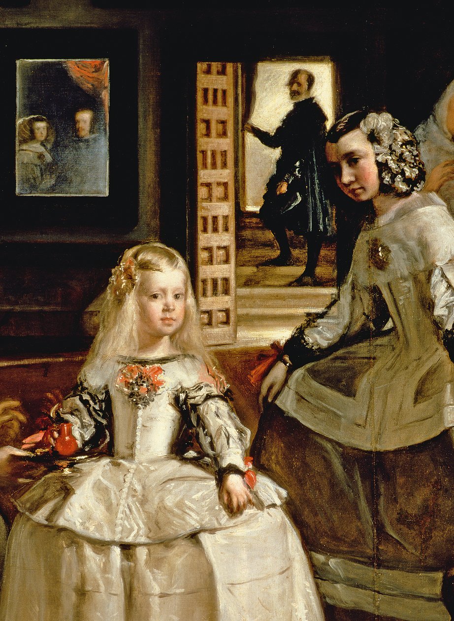 Las Meninas, Detail der Infantin Margarita und ihrer Zofe, 1656 (Detail) von Diego Velázquez