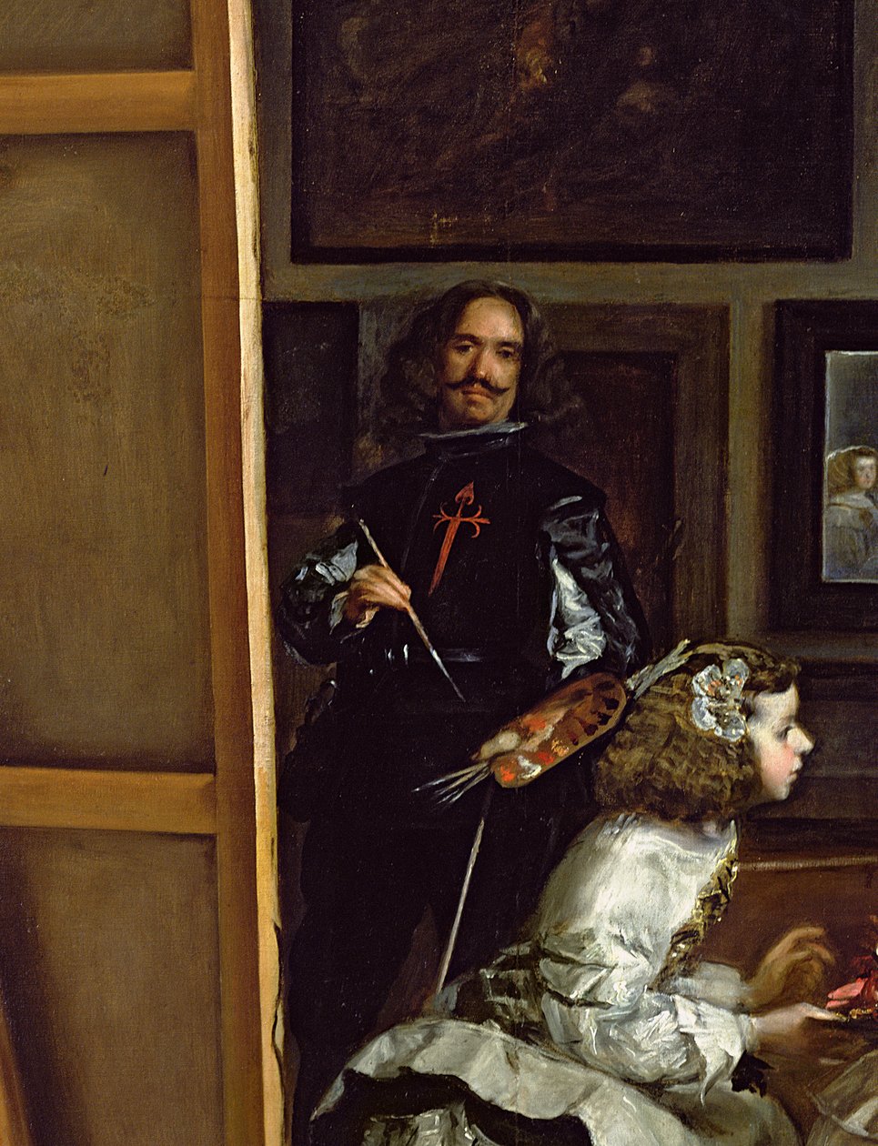 Las Meninas oder Die Familie Philipps IV., ca. 1656 (Detail) von Diego Velázquez