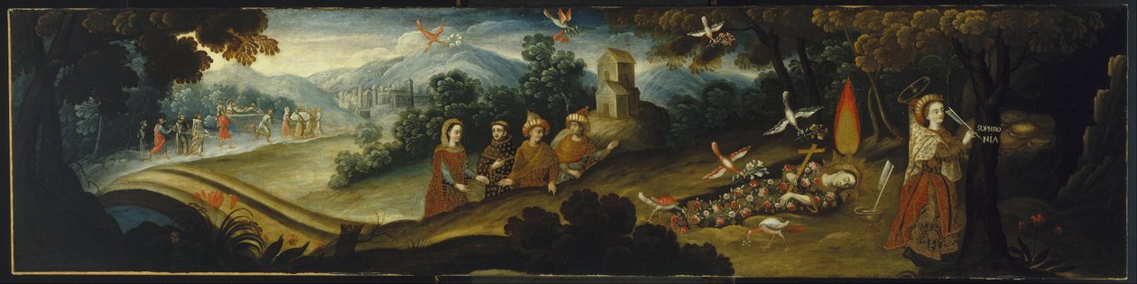 Die Legende der Heiligen Sophronia von Diego Quispe Tito