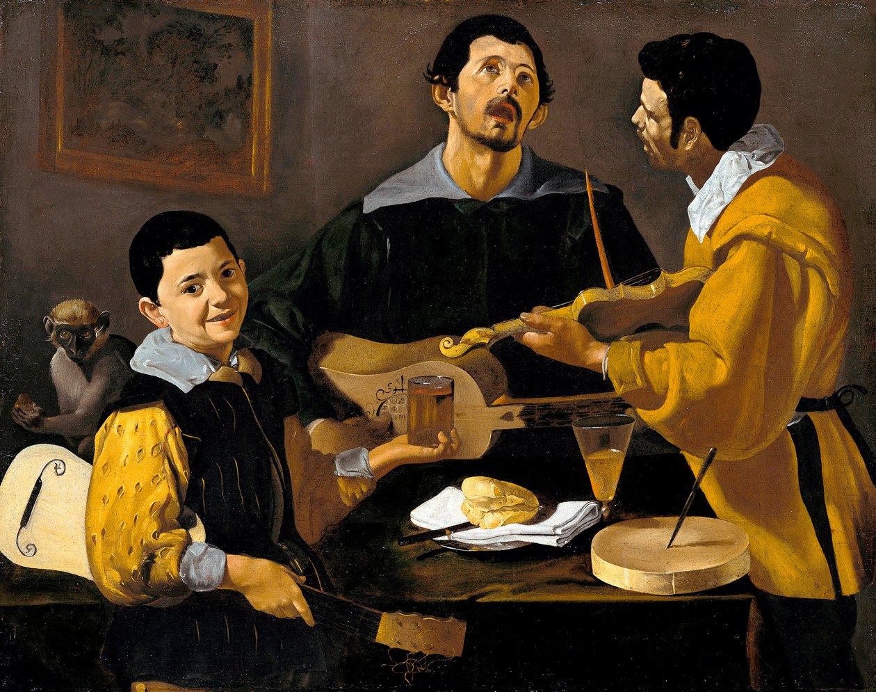 Die drei Musiker, ca. 1616 von Diego Velázquez