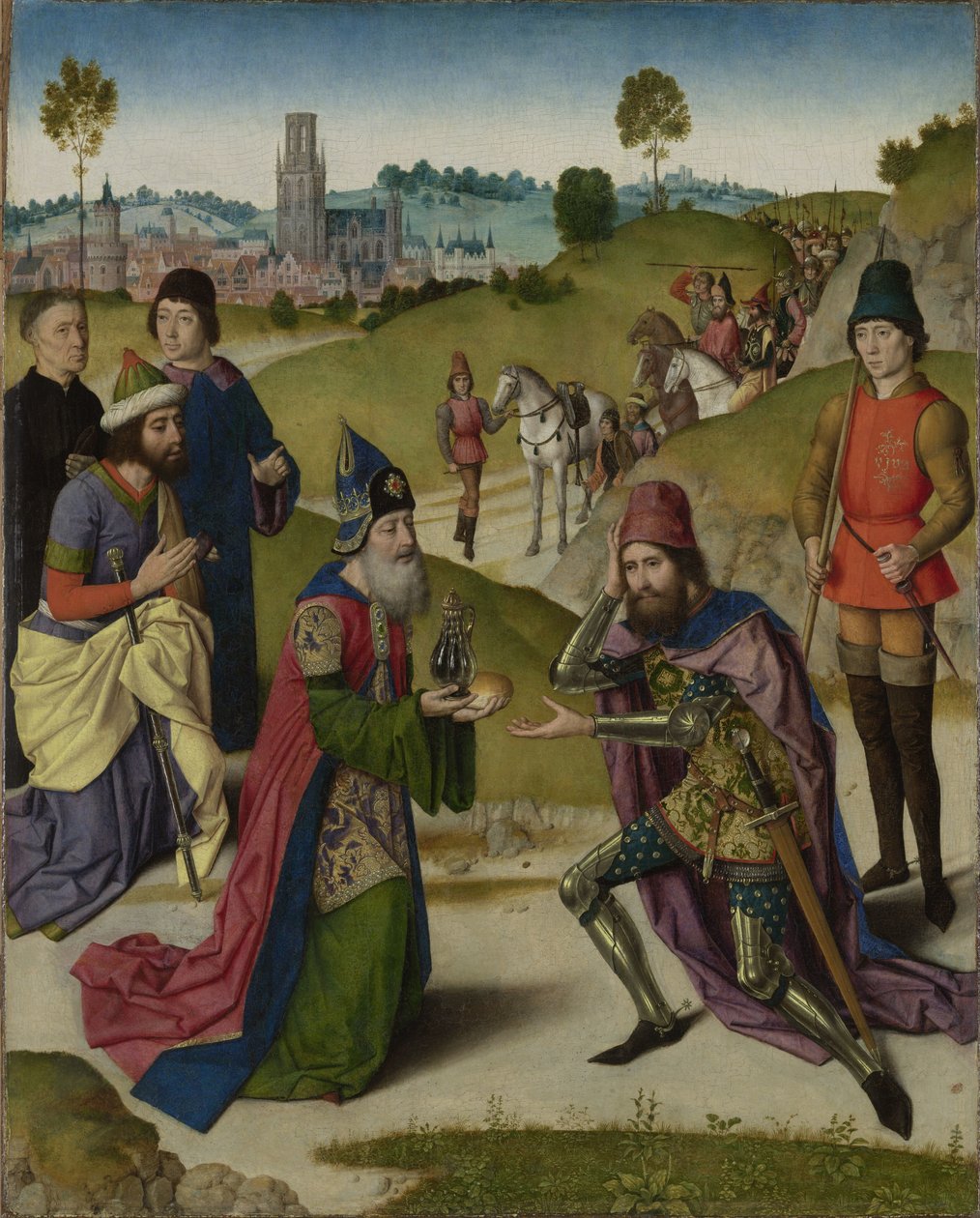Das Treffen von Abraham und Melchisedek von Dieric Bouts