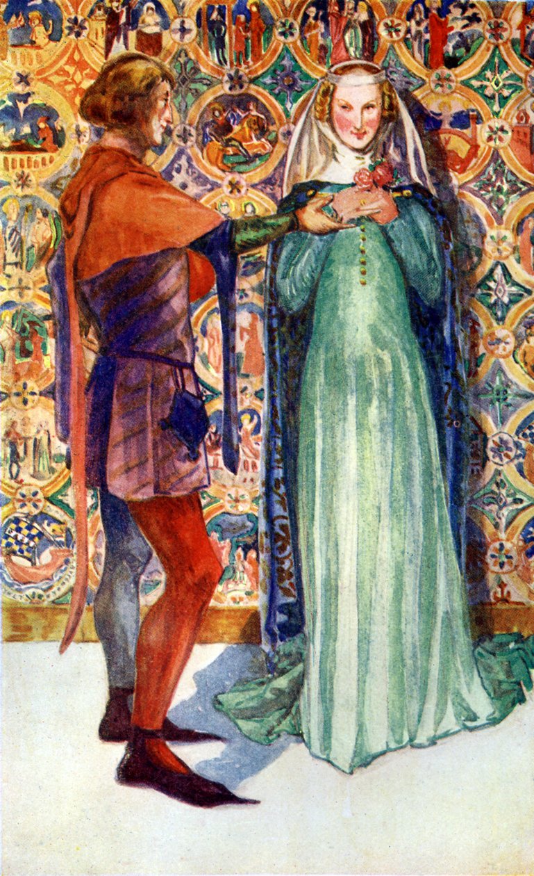 Paar-Kostüm zur Zeit von Eduard II von Dion Clayton Calthrop