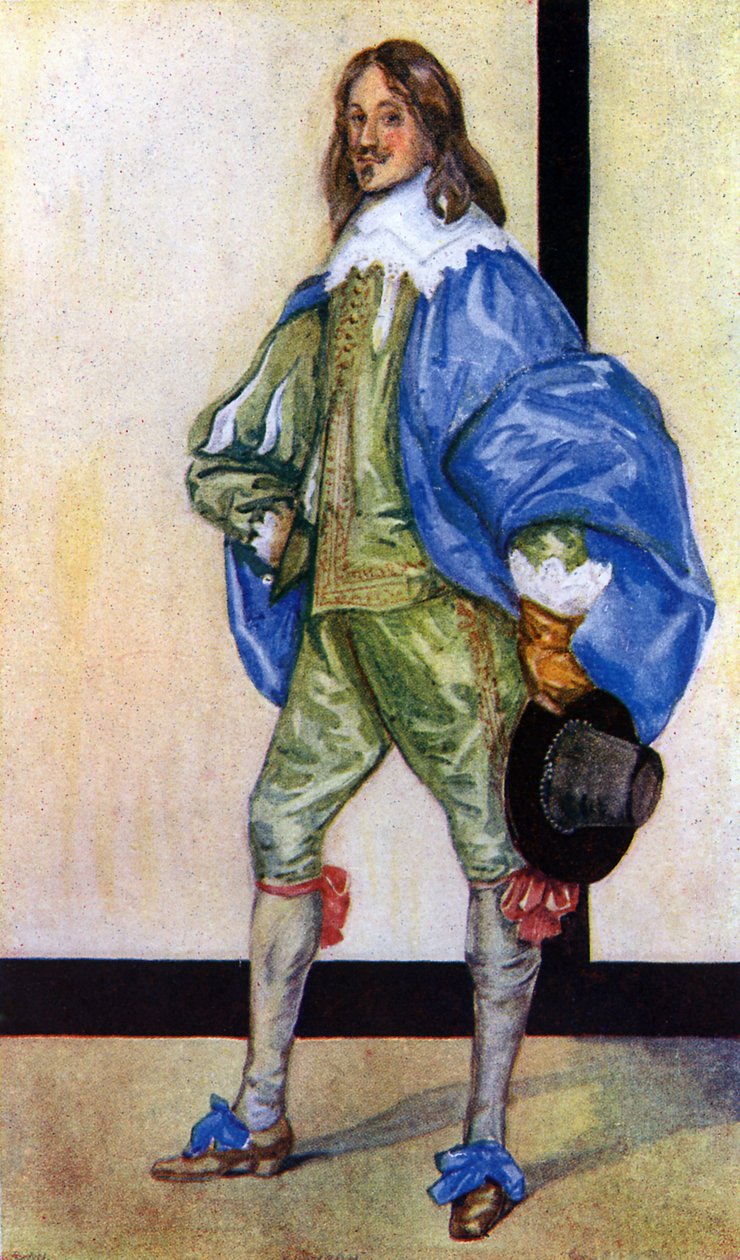 Männerkostüm zur Zeit von Karl I (1625-1649) von Dion Clayton Calthrop