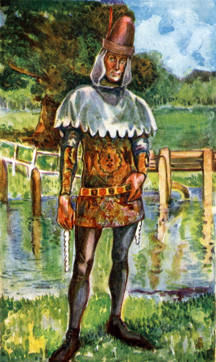 Männerkostüm zur Zeit von Eduard III (1327 -1377) von Dion Clayton Calthrop