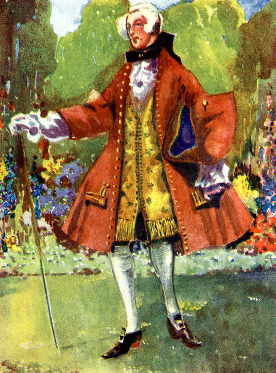Männerkostüm zur Zeit von Georg II (1727-1760) von Dion Clayton Calthrop