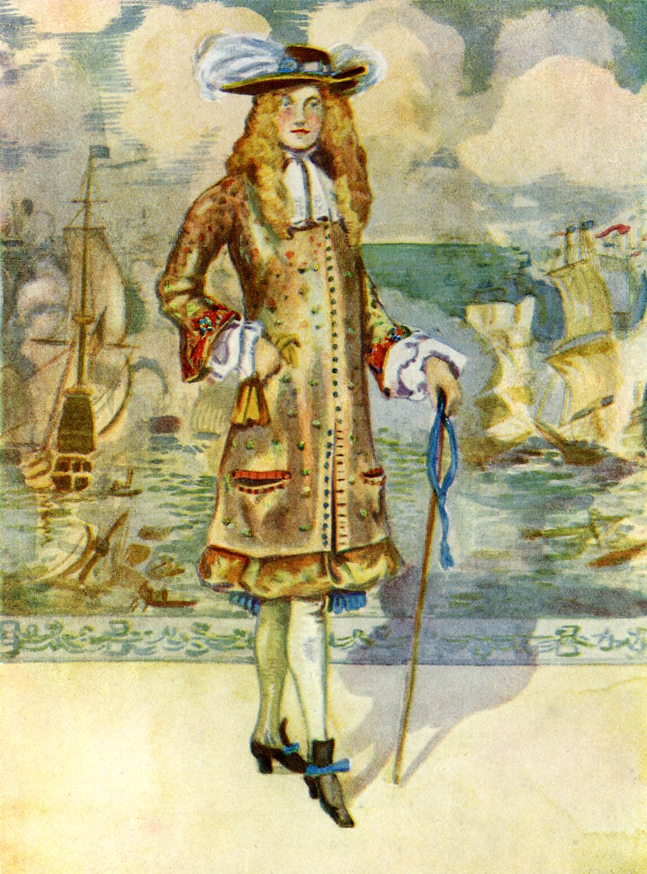 Männerkostüm zur Zeit von Karl II (1660-1685) von Dion Clayton Calthrop