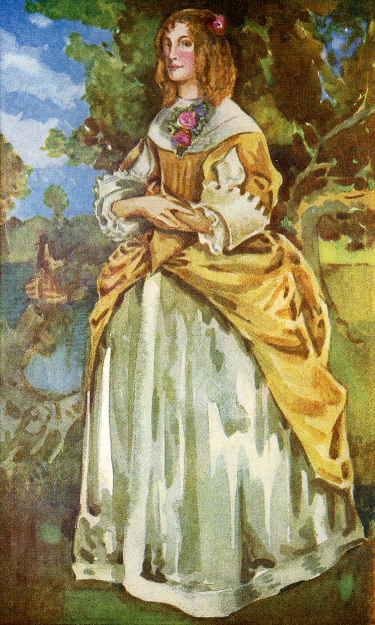 Frauenkostüm zur Zeit von Jakob II (1685-1689) von Dion Clayton Calthrop