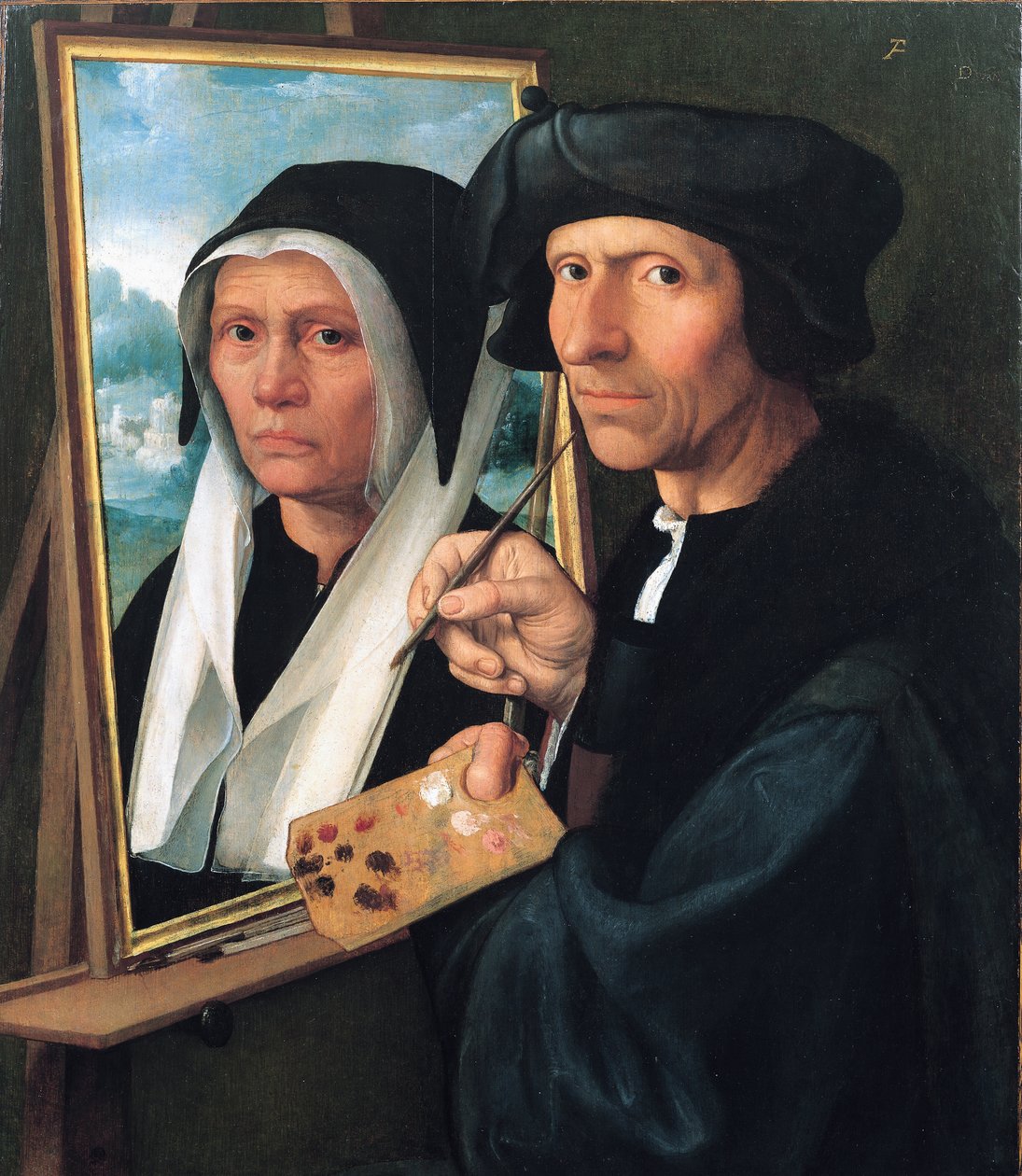 Jacob Cornelisz. van Oostsanen malt das Porträt seiner Frau von Dirck Jacobsz.