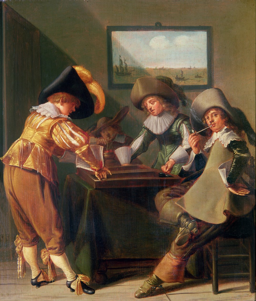 Backgammon-Spieler, 17. Jahrhundert von Dirck Hals