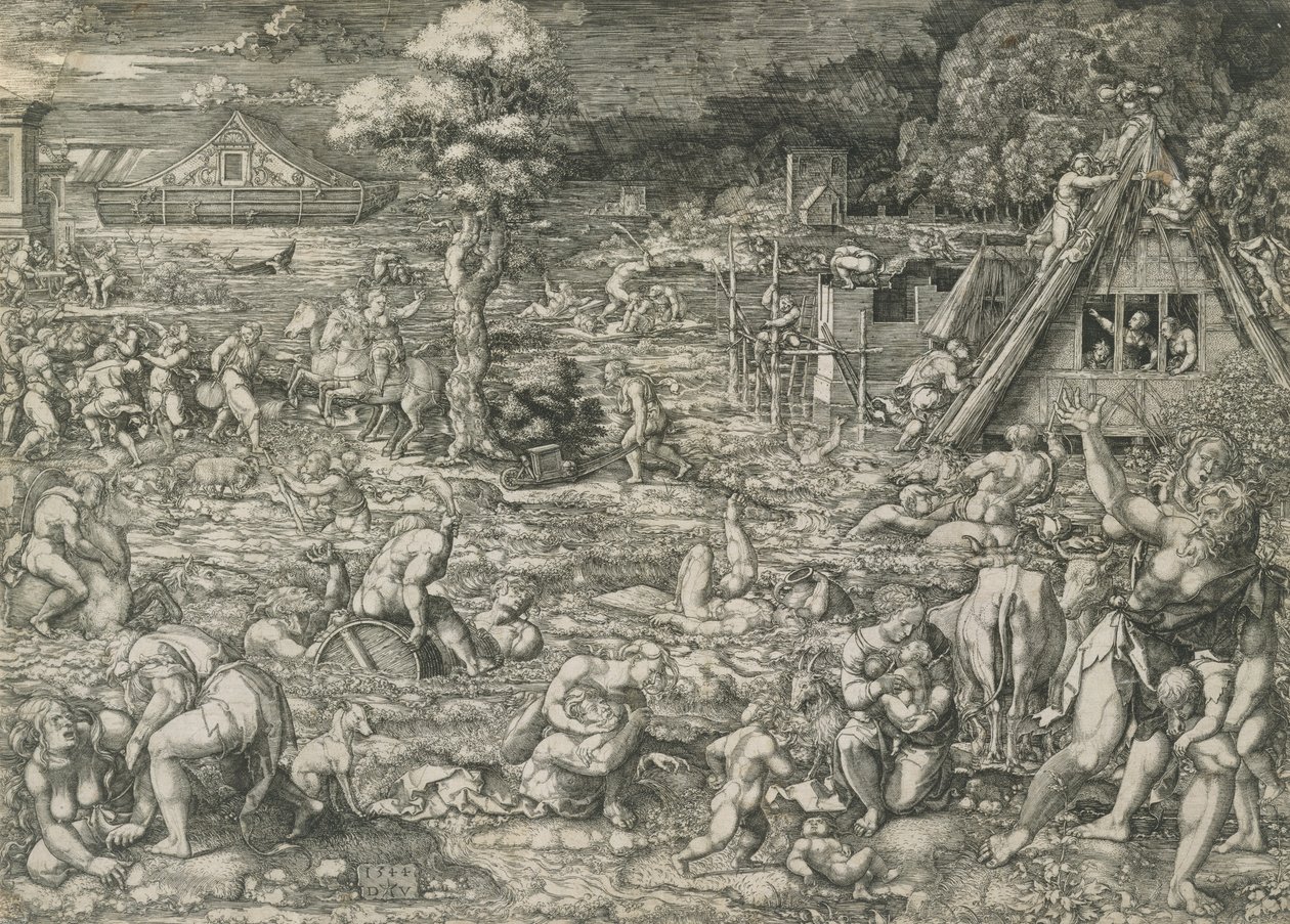 Die Sintflut, 1544 von Dirck Vellert