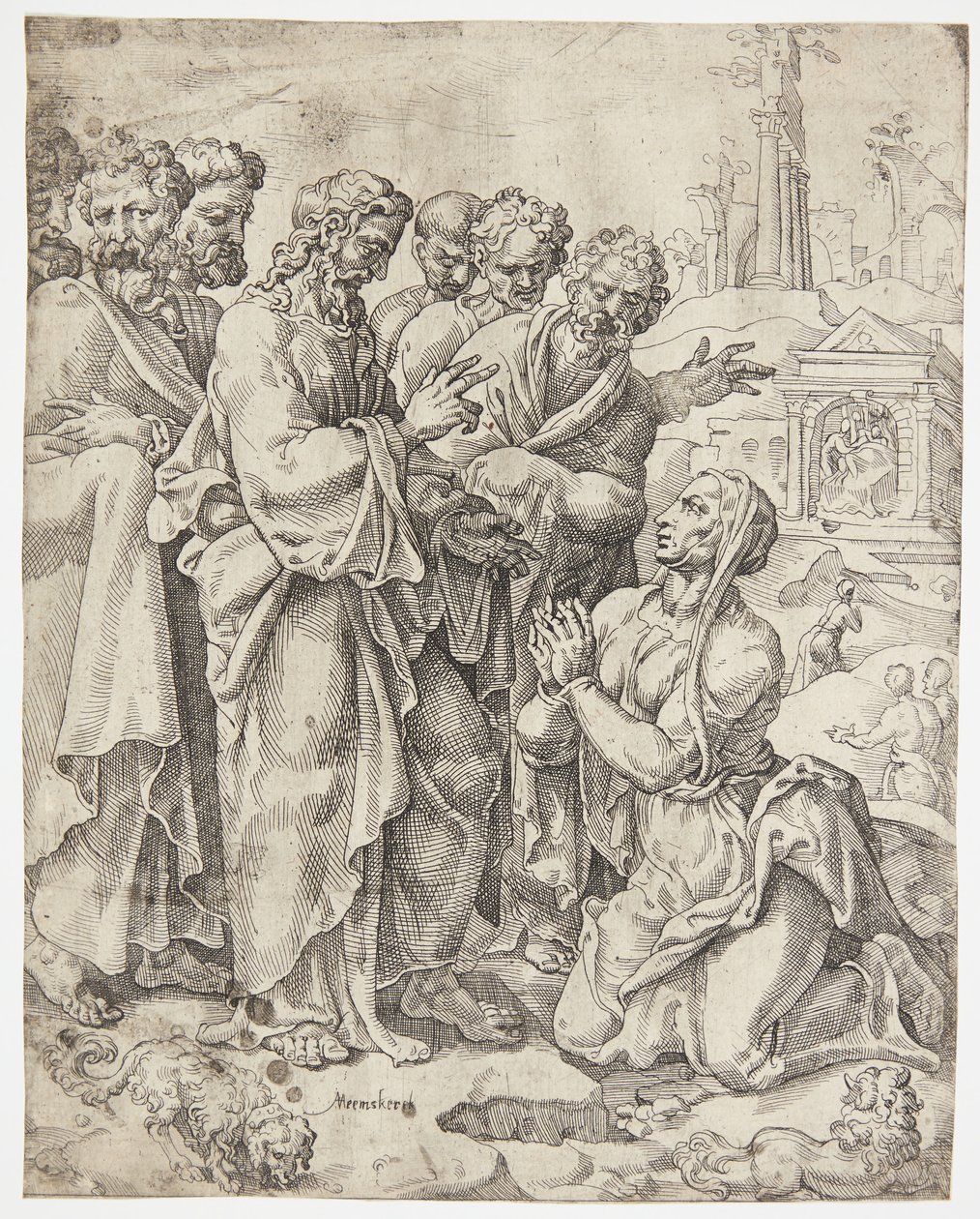 Christus und die Samariterin von Dirck Volckertsz. Coornhert