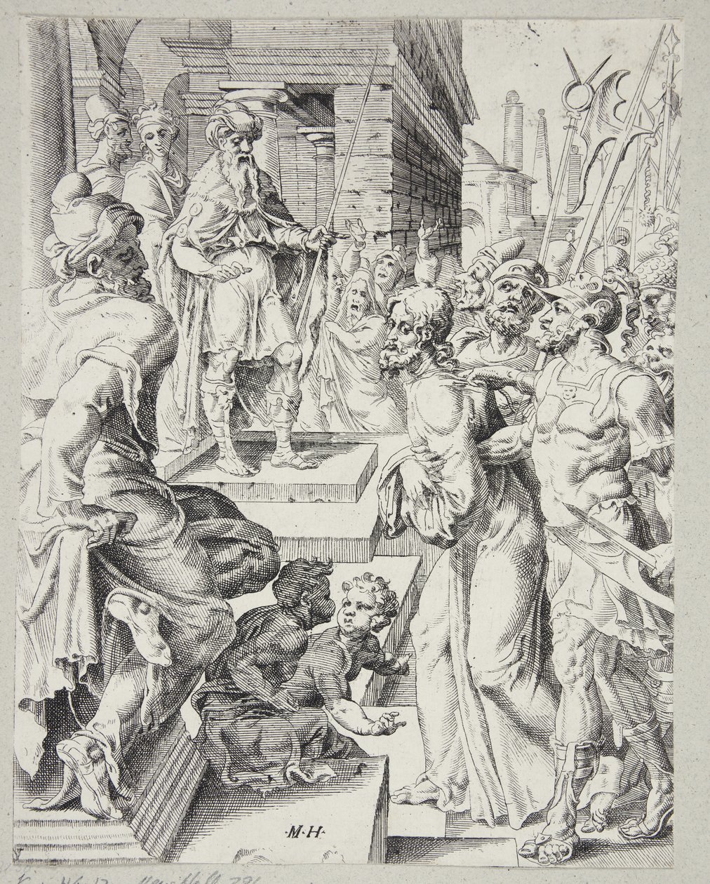 Christus vor Pilatus von Dirck Volckertsz. Coornhert