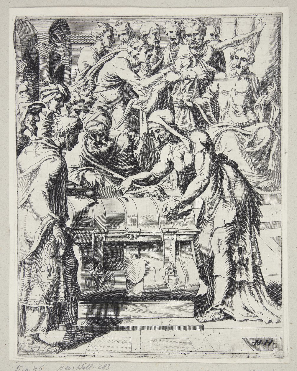 Das Scherflein der Witwe von Dirck Volckertsz. Coornhert
