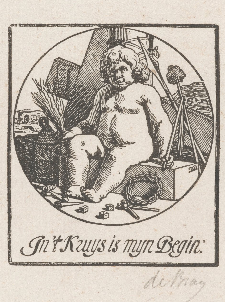 Christuskind umgeben von Leidenswerkzeugen von Dirck de Bray