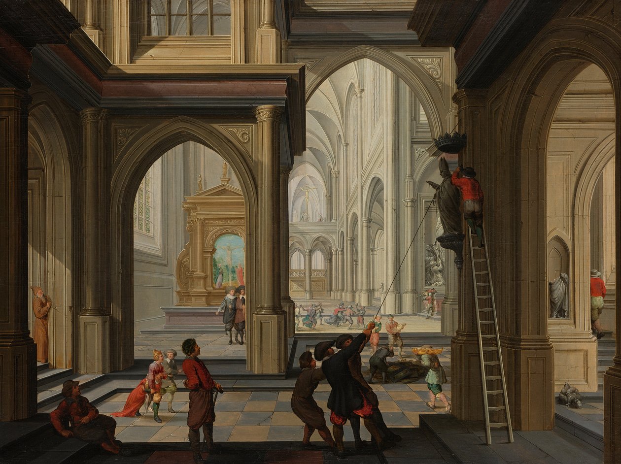 Bilderstürmer in einer Kirche von Dirk van Delen