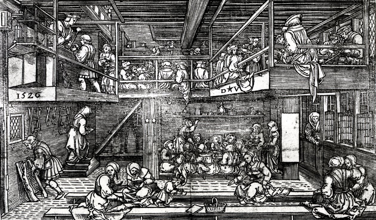 Das Klassenzimmer, 1526 von Dirk Jacobsz Vellert