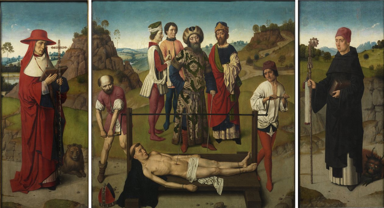 Martyrium des Heiligen Erasmus Triptychon, 1458 von Dirk Bouts