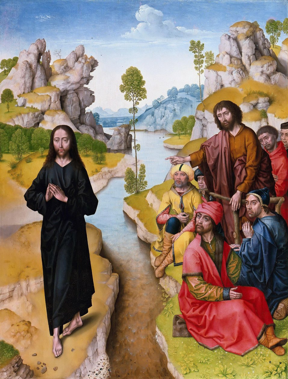 Johannes der Täufer predigt, 15. Jahrhundert von Dirk Bouts