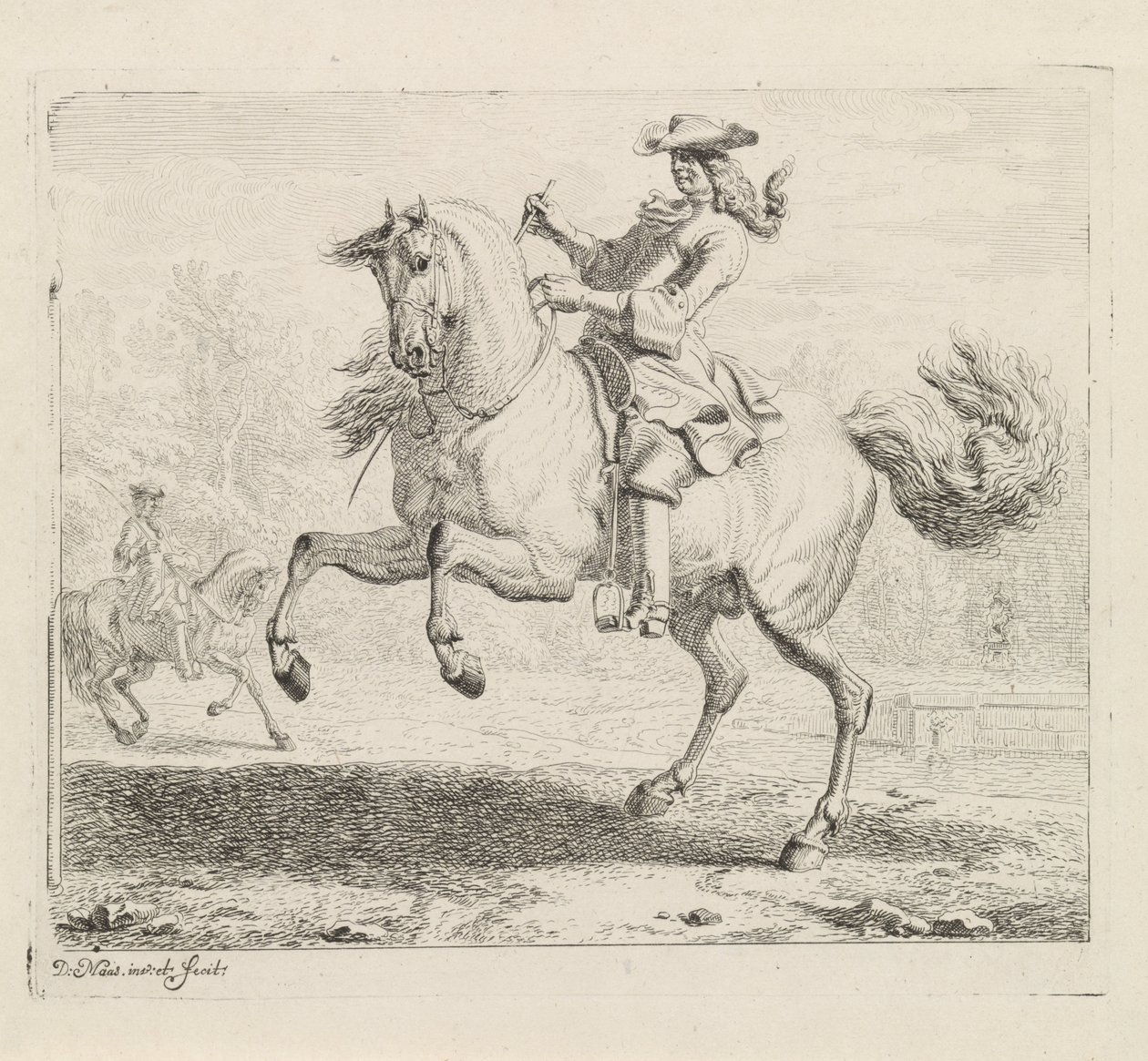 Steigendes Pferd mit Reiter von Dirk Maas