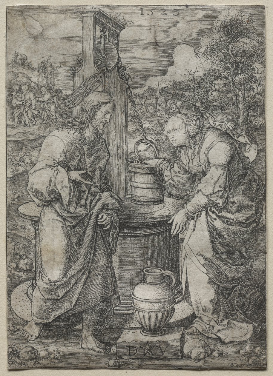 Christus und die Frau von Samaria, 1523 von Dirk Vellert