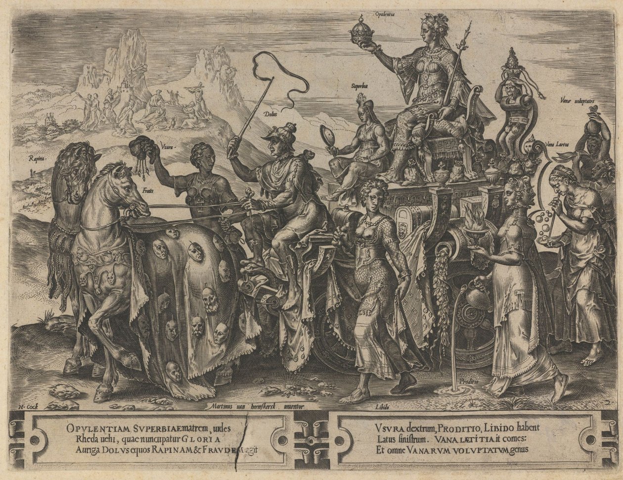 Der Triumph des Reichtums, 1564 von Dirk Volkertsz. Coornhert