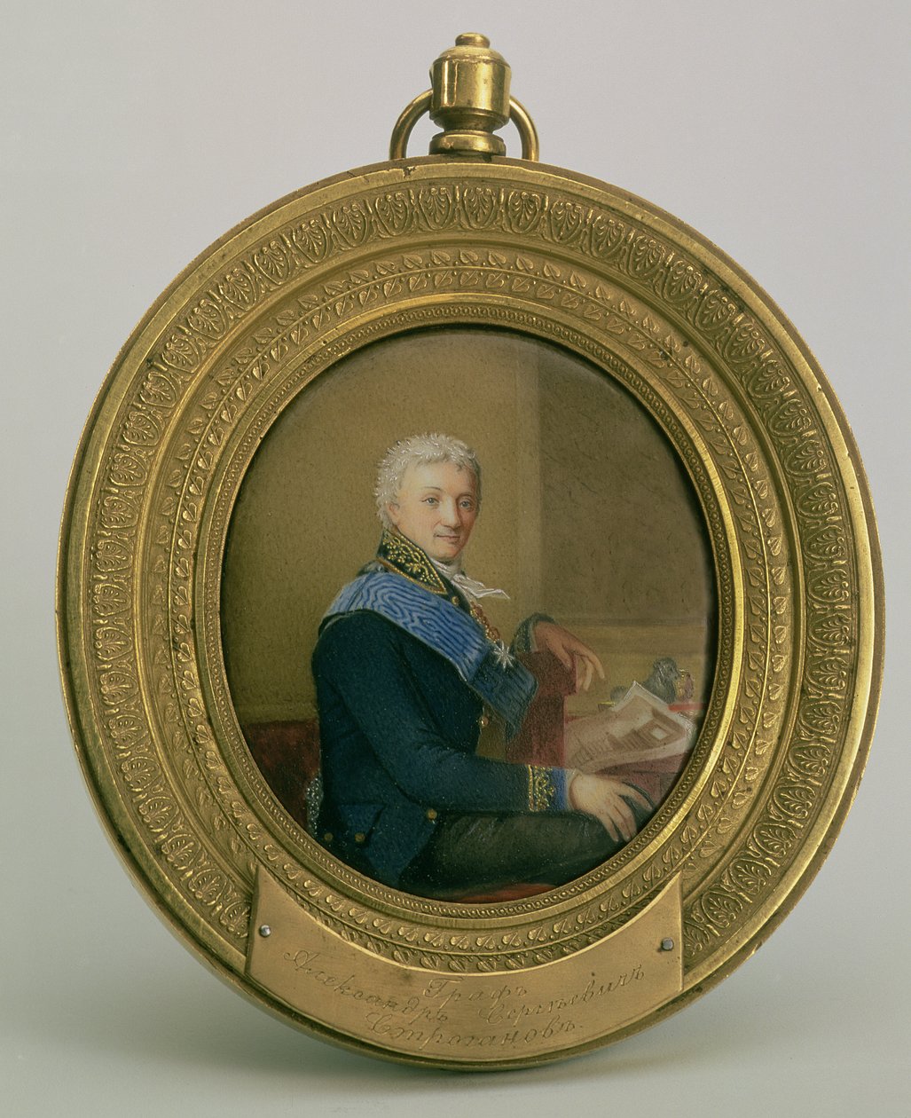 Porträt von Graf Aleksandr Sergeevich Stroganov (1738-1811), 1806-7 von Dmitri Ivanovich Yevreinov