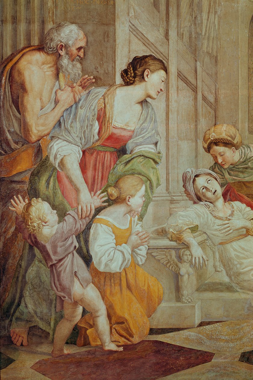 Detail des Todes der hl. Cäcilia, um 1614 (Detail) von Domenichino