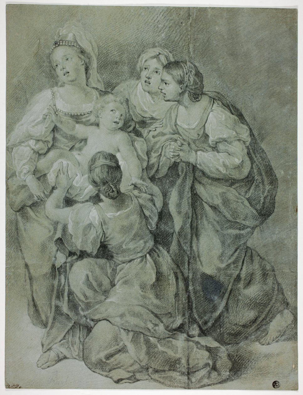 Gruppe von vier Frauen und Kind von Domenichino