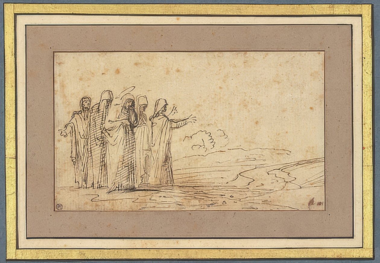 Maria mit vier heiligen Frauen in Landschaft von Domenichino