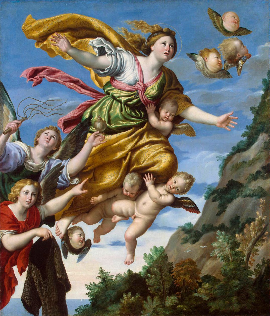 Maria Magdalena wird in den Himmel aufgenommen, ca. 1620 von Domenichino