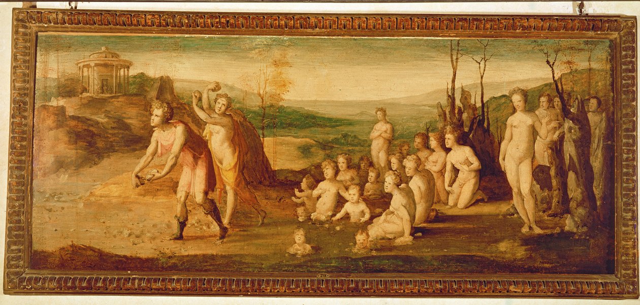 Deukalion und Pyrrha von Domenico di Pace Beccafumi  