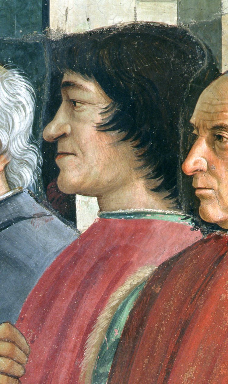 Lorenzo Medici (Detail) von Domenico Ghirlandaio