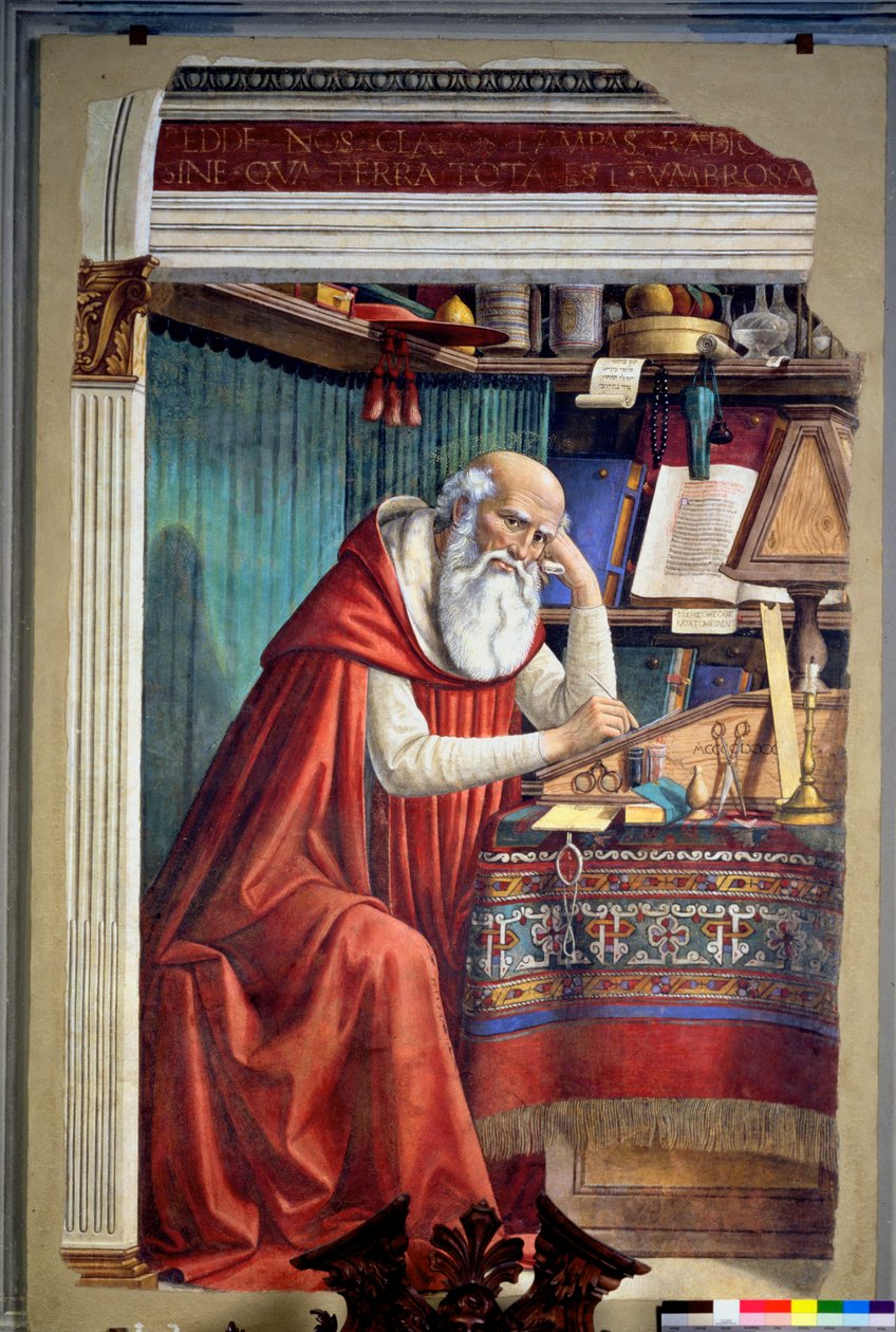 Der heilige Hieronymus in seinem Studierzimmer, 1480 von Domenico Ghirlandaio