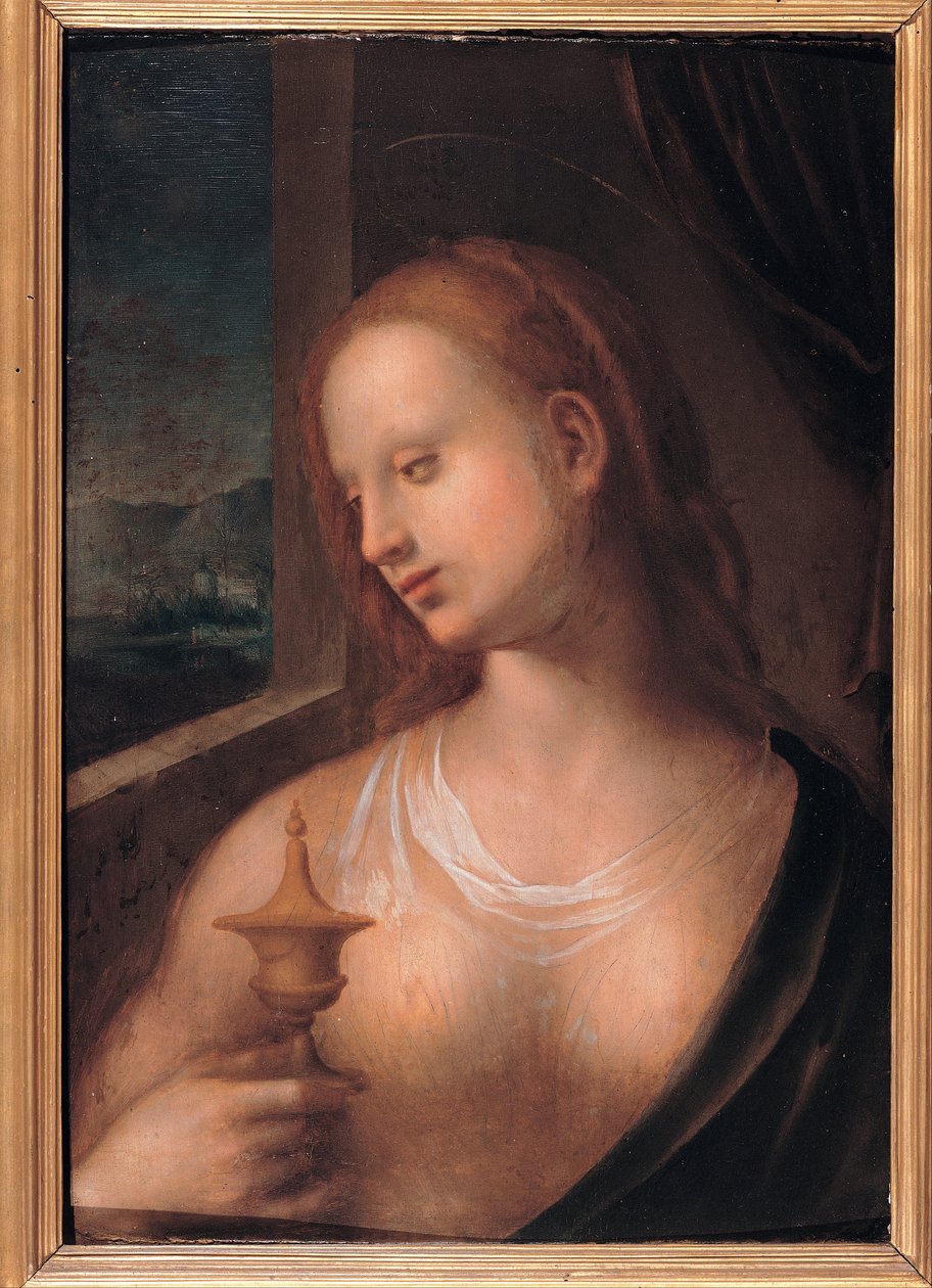Magdalena mit der Salbölflasche von Domenico Puligo