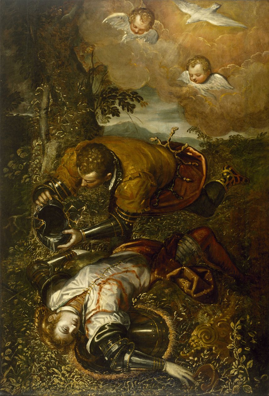 Tancred tauft Clorinda von Domenico Robusti Tintoretto