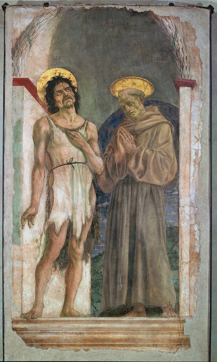 St. Johannes der Täufer und St. Franziskus von Assisi von Domenico Veneziano