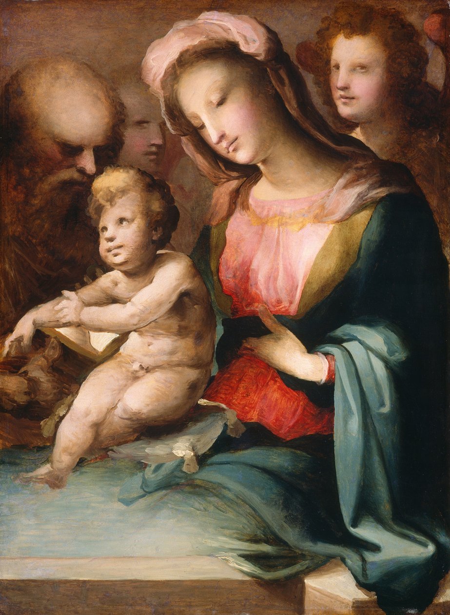 Die Heilige Familie mit Engeln von Domenico Beccafumi