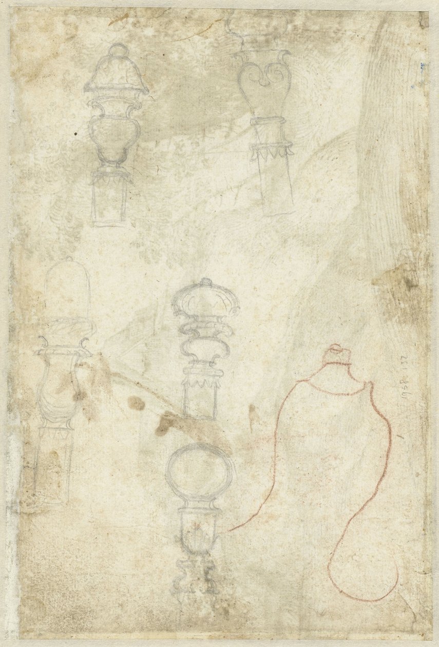 Skizzen von Knospen von Domenico Campagnola (possibly)