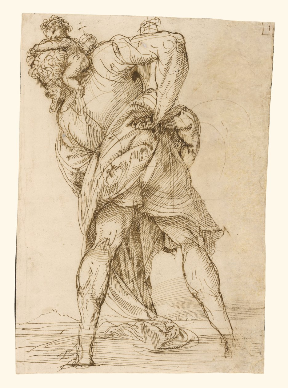 Heiliger Christophorus von Domenico Campagnola